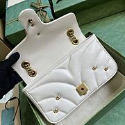 	 Coletore Gg Marmont Small Shoulder Bag White Leather Size 26x 15x 7cm - 5