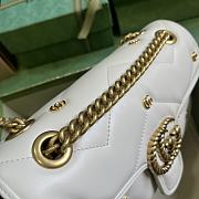 	 Coletore Gg Marmont Small Shoulder Bag White Leather Size 26x 15x 7cm - 4