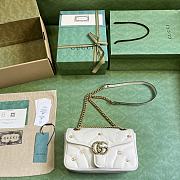 	 Coletore Gg Marmont Small Shoulder Bag White Leather Size 26x 15x 7cm - 2