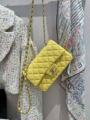 Colestore Chanel Classic Flap Mini Yellow Size 20cm - 5