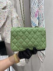 	 Colestore Chanel Classic Flap Mini Green Size 20cm - 2