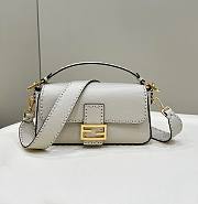 Colestore Fendi Baguette Camellia Selleria Bag With Oversized Topstitching - 1