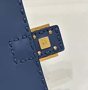 Colestore Fendi Midnight Blue Selleria Bag With Oversized Topstitching 28x6.5x15cm - 5