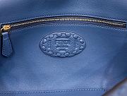 Colestore Fendi Midnight Blue Selleria Bag With Oversized Topstitching 28x6.5x15cm - 4