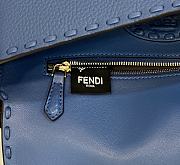 Colestore Fendi Midnight Blue Selleria Bag With Oversized Topstitching 28x6.5x15cm - 3