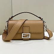 Colestore Fendi Beige Selleria Bag With Oversized Topstitching - 1