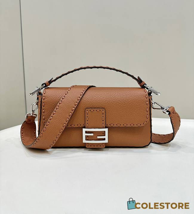 	 Colestore Fendi Brown Selleria  Bag With Oversized Topstitching - 1