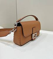 	 Colestore Fendi Brown Selleria  Bag With Oversized Topstitching - 4
