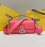 	 Colestore Fendi Pink Selleria Bag With Oversized Topstitching - 1