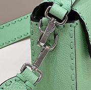 	 Colestore Fendi Green Selleria Bag With Oversized Topstitching - 6