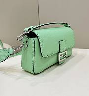 	 Colestore Fendi Green Selleria Bag With Oversized Topstitching - 3