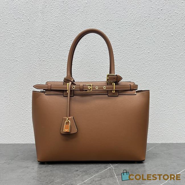 	 Colestore Celine Teen Celine Conti Bag In Supple Calfskin Brown (26 X 21 X 11 CM) - 1