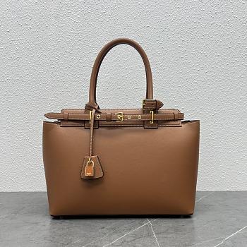 	 Colestore Celine Teen Celine Conti Bag In Supple Calfskin Brown (26 X 21 X 11 CM)