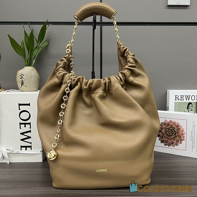 	 Colestore Loewe Medium Squeeze Bag In Nappa Lambskin Oak 34*13.5*33CM - 1