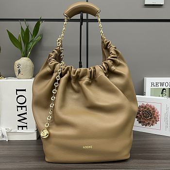 	 Colestore Loewe Medium Squeeze Bag In Nappa Lambskin Oak 34*13.5*33CM