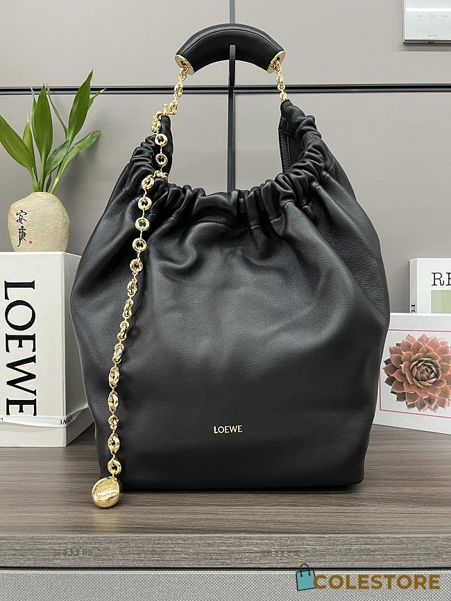 	 Colestore Loewe Medium Squeeze Bag In Nappa Lambskin Black 34*13.5*33CM - 1