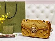 	 Coletore Gg Marmont Shoulder Bag Yellow Velvet Size 26x15x7cm - 1