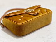 	 Coletore Gg Marmont Shoulder Bag Yellow Velvet Size 26x15x7cm - 5