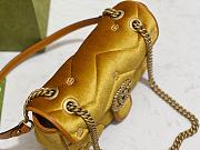 	 Coletore Gg Marmont Shoulder Bag Yellow Velvet Size 26x15x7cm - 4