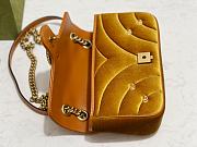 	 Coletore Gg Marmont Shoulder Bag Yellow Velvet Size 26x15x7cm - 2