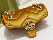 	 Coletore Gg Marmont Shoulder Bag Yellow Velvet Size 26x15x7cm - 3