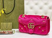 	 Coletore Gg Marmont Shoulder Bag Pink Velvet Size 26x15x7cm - 1