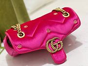 	 Coletore Gg Marmont Shoulder Bag Pink Velvet Size 26x15x7cm - 2