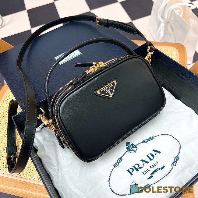 	 Colestore Prada Odette Leather Mini-Bag Black 18.5*13*6 - 1