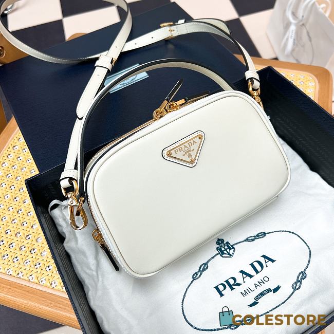 	 Colestore Prada Odette Leather Mini-Bag White 18.5*13*6 - 1