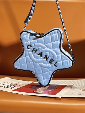 	 Colestore Chanel Star Handbag Blue 22.5x22.5x6
