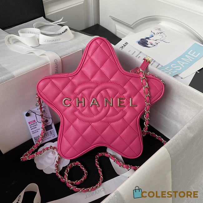 Colestore Chanel Star Handbag Dark Pink 22.5x22.5x6 - 1