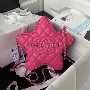 Colestore Chanel Star Handbag Dark Pink 22.5x22.5x6