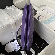 Colestore BAGUETTE BAG Lambskin & Gold-Tone Metal Fuchsia Purple 16.5×26.5×5cm - 3