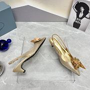 Colestore Prada Patent Leather Slingback Pumps Gold - 3