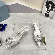 	 Colestore Prada Patent Leather Slingback Pumps Silver - 2