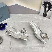 	 Colestore Prada Patent Leather Slingback Pumps Silver - 3