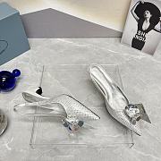 	 Colestore Prada Patent Leather Slingback Pumps Silver - 4