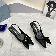 	 Colestore Prada Patent Leather Slingback Pumps Black - 5