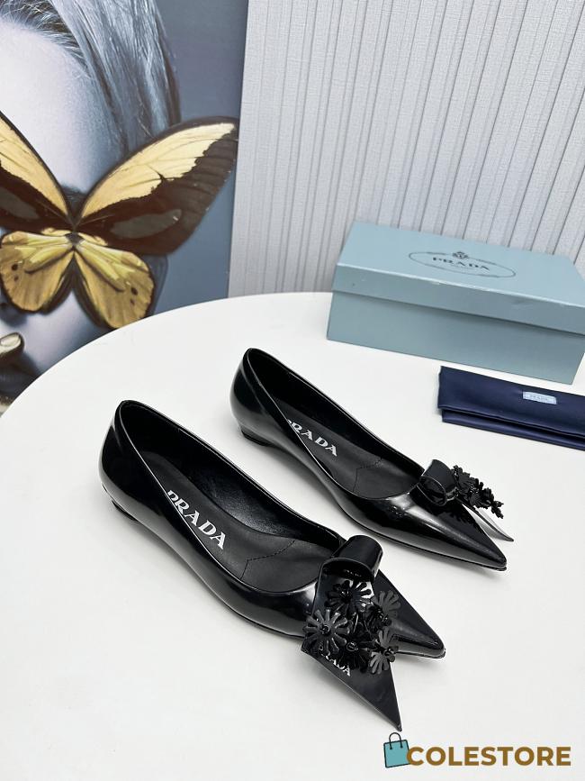 	 Colestore Prada Patent Leather Slingback Pumps  Flower - 1