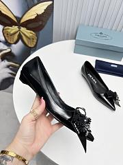 	 Colestore Prada Patent Leather Slingback Pumps  Flower - 4