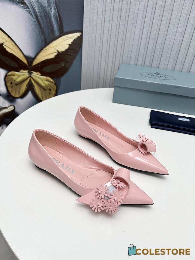 	 Colestore Prada Patent Leather Slingback Pumps Flower Pink - 1