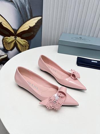 	 Colestore Prada Patent Leather Slingback Pumps Flower Pink