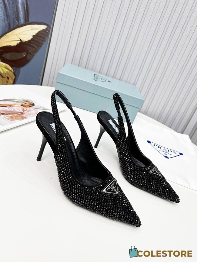 	 Colestore Prada Pump Crystal Black - 1