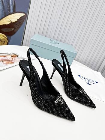 	 Colestore Prada Pump Crystal Black