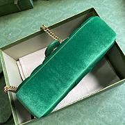 	 Coletore Gg Marmont Shoulder Bag Green Velvet Size 26x 15x 7cm - 5