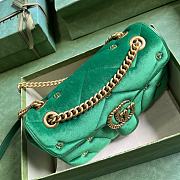 	 Coletore Gg Marmont Shoulder Bag Green Velvet Size 26x 15x 7cm - 4