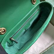 	 Coletore Gg Marmont Shoulder Bag Green Velvet Size 26x 15x 7cm - 3