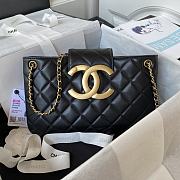 Colestore BAGUETTE BAG Lambskin & Gold-Tone Metal Fuchsia Black - 1