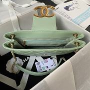 	 Colestore BAGUETTE BAG Lambskin & Gold-Tone Metal Fuchsia Green - 4