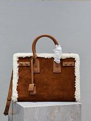 Colestore YSL Sac De Jour Brown In Suede And Shearling - 1